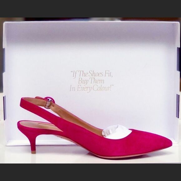 💥 HOST PICK 💥 Aquazzura Cabaret Pink Pure Sling 45 Heels - Picture 10 of 14